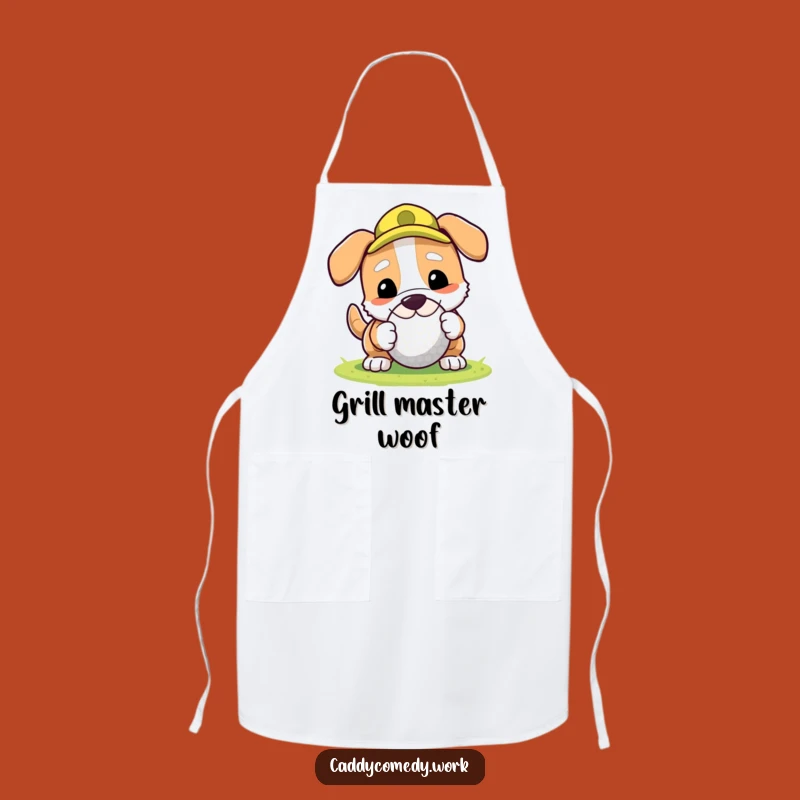 Funny Dog Chef Apron - Playful Kitchen Golfer Buddy