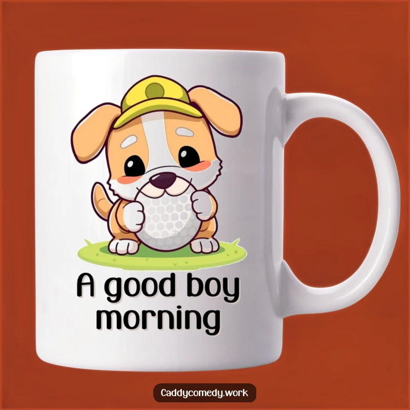 Funny Dog Golfer Mug - Playful Nose Roll Golf Gift