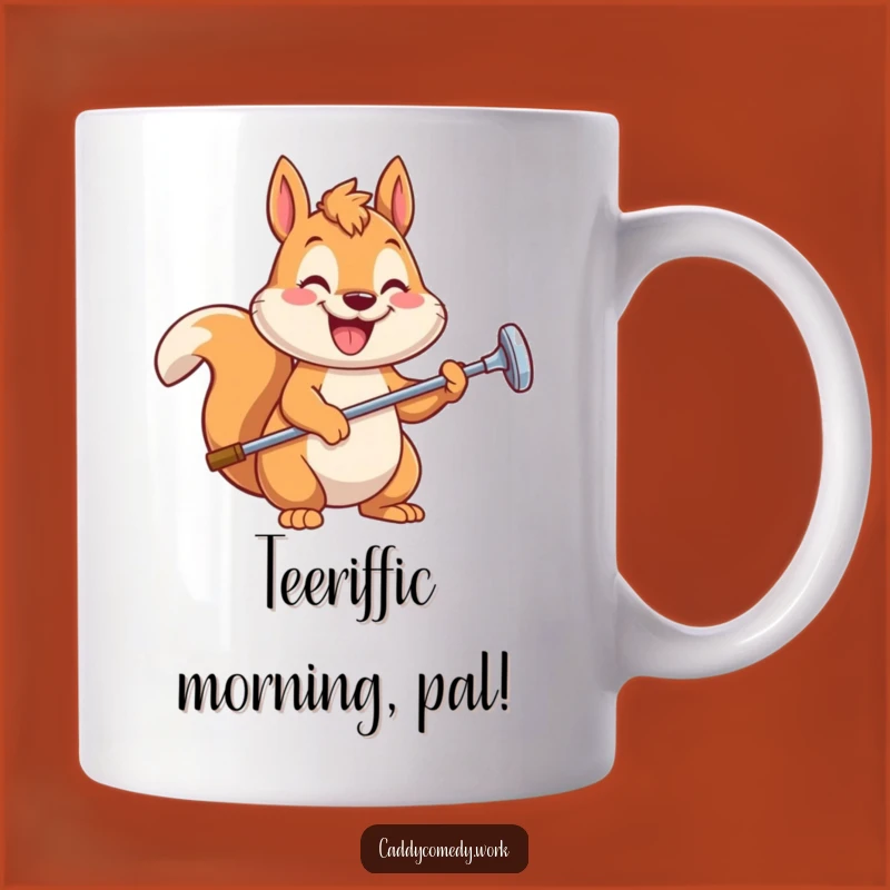 Funny Squirrel Golfer Mug - A Hilarious Gift for Golf Enthusiasts Who Love Animals!