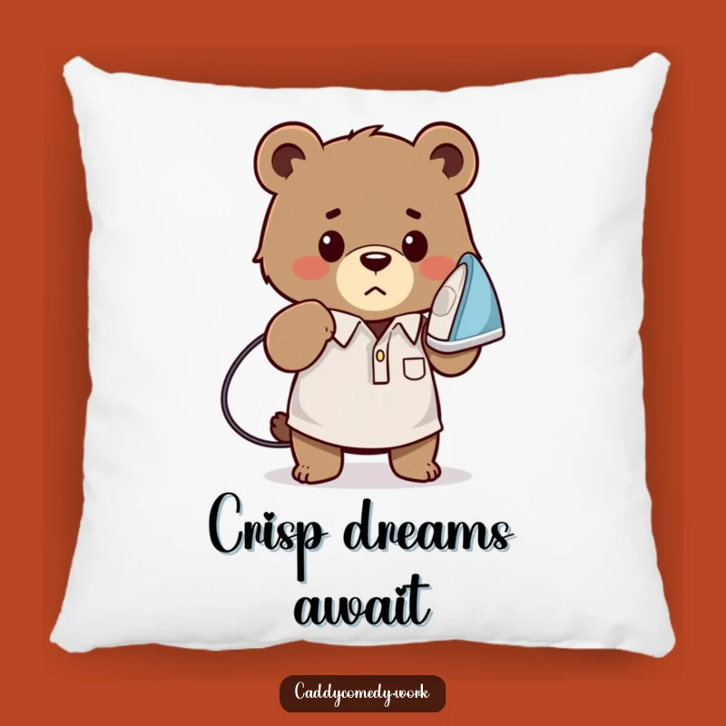 Funny Bear Golfer Pillow - Cozy and Determined Accent for Golf Fans!