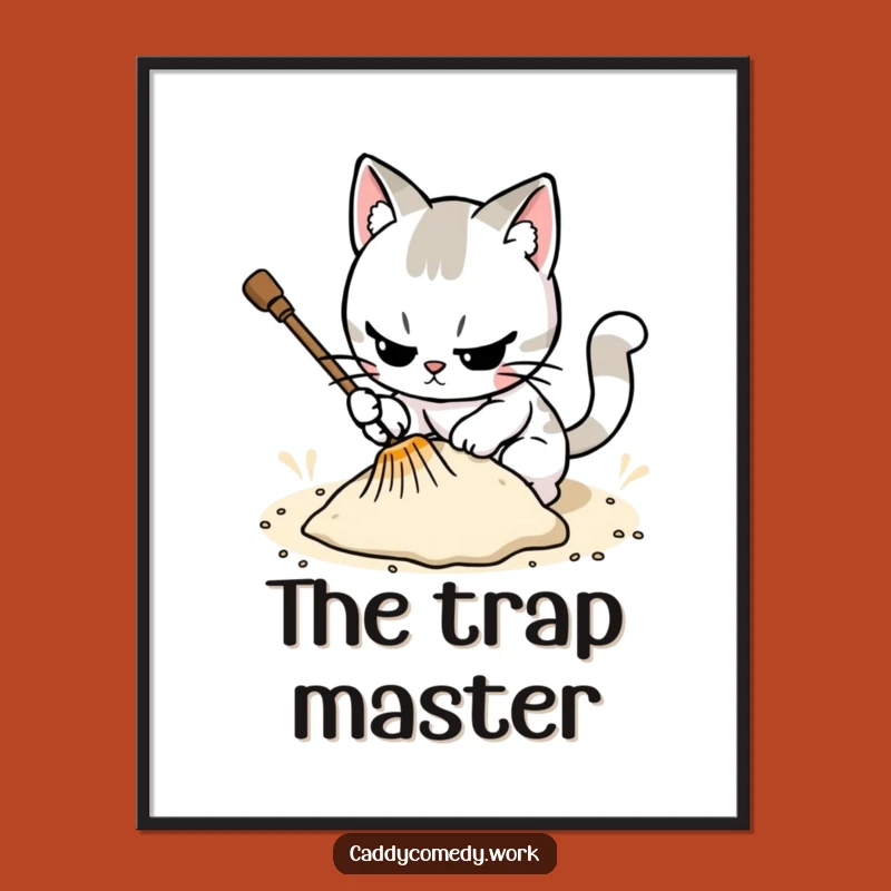 Funny Cat Golf Digital Art - Meticulous Wall Decor