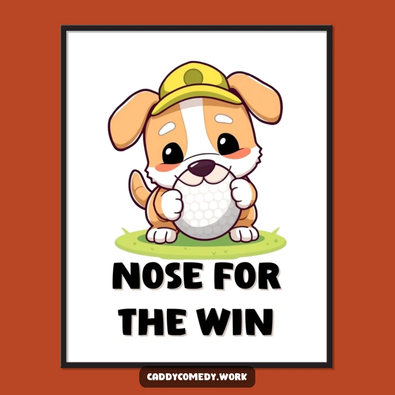 Funny Dog Golf Digital Art - Playful Wall Decor