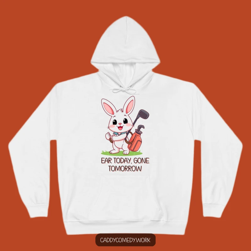 Funny Rabbit Golf Hoodie - Cozy & Cheerful Golfer Gift