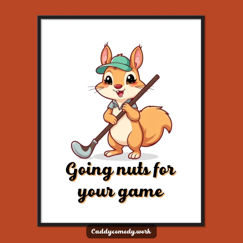 Funny Squirrel Golf Art: Free Printable Wall Decor for Golf Fans!