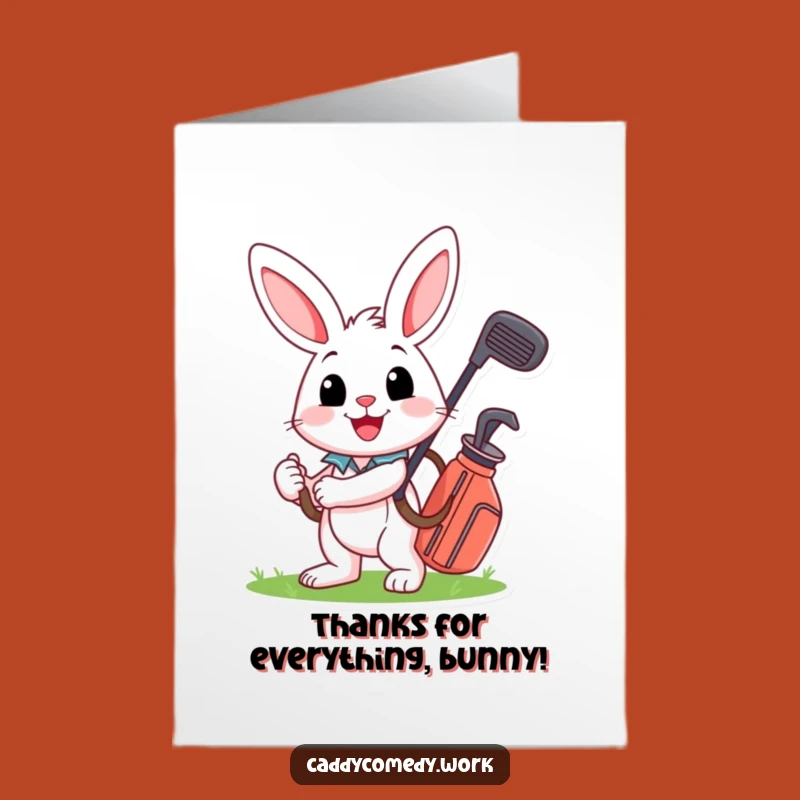Thank You Rabbit Golf Card: Free Printable Thanks from the Fairway!