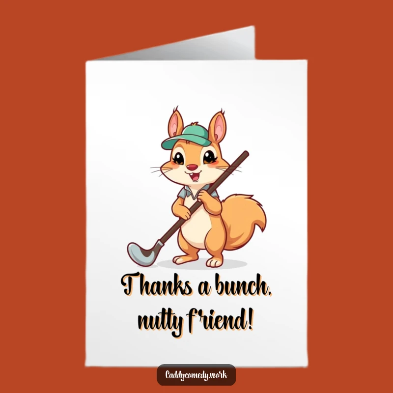 Thank You Squirrel Golf Card: Free Printable Thanks for the Game!