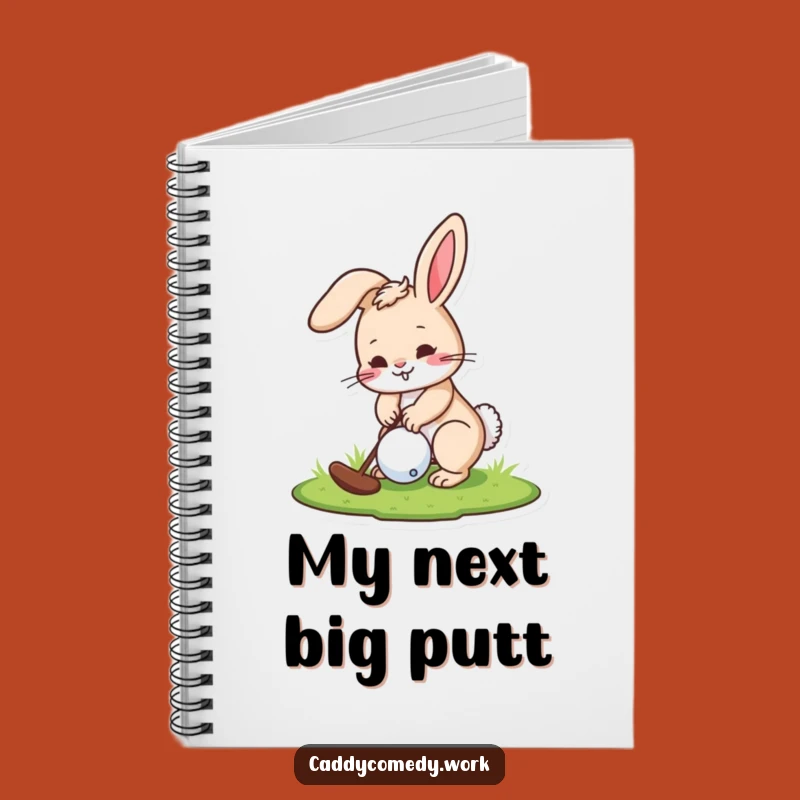 Funny Rabbit Golfer Notebook: Playful Character Putting Journal Gift