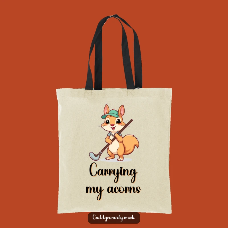 Funny Squirrel Golfer Tote Bag - Chic & Humorous Golf Accessory