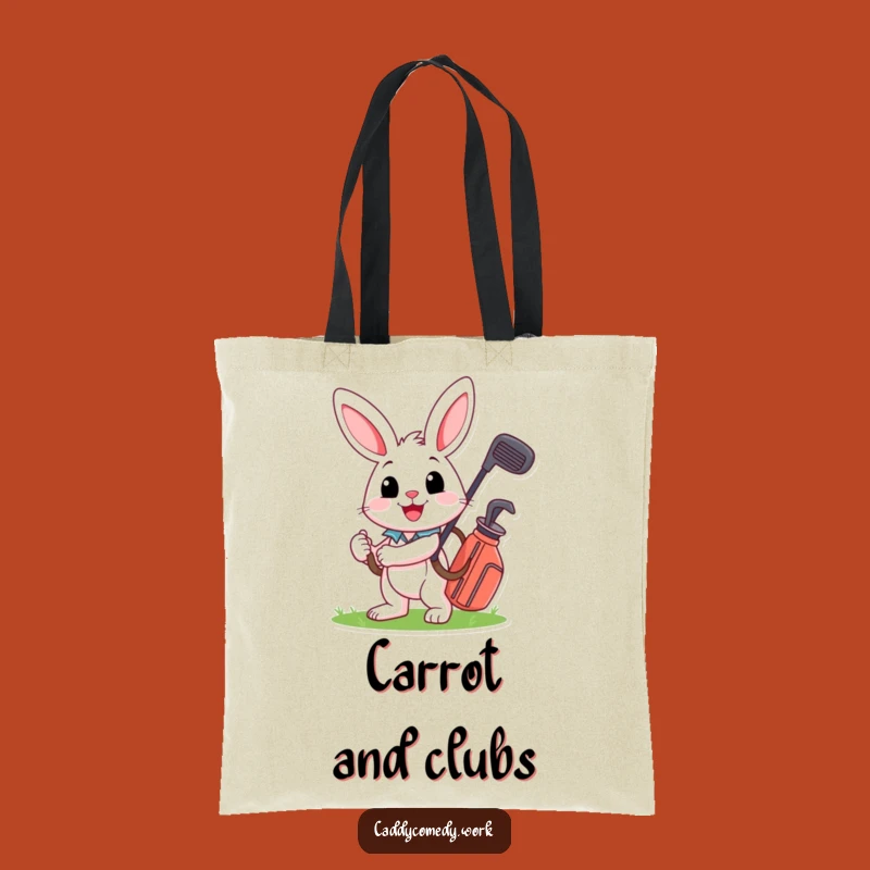 Funny Rabbit Golf Tote Bag - Chic & Cheerful Carryall